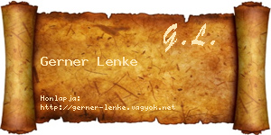 Gerner Lenke névjegykártya